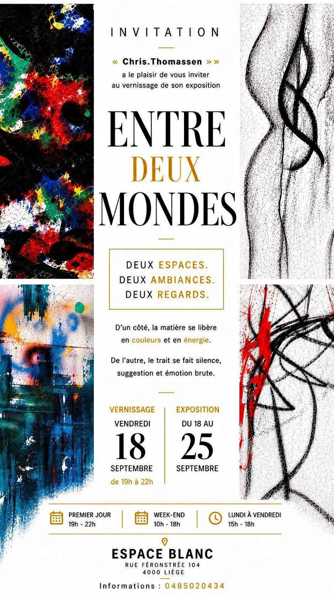 Invitation de l'exposition Entre deux mondes